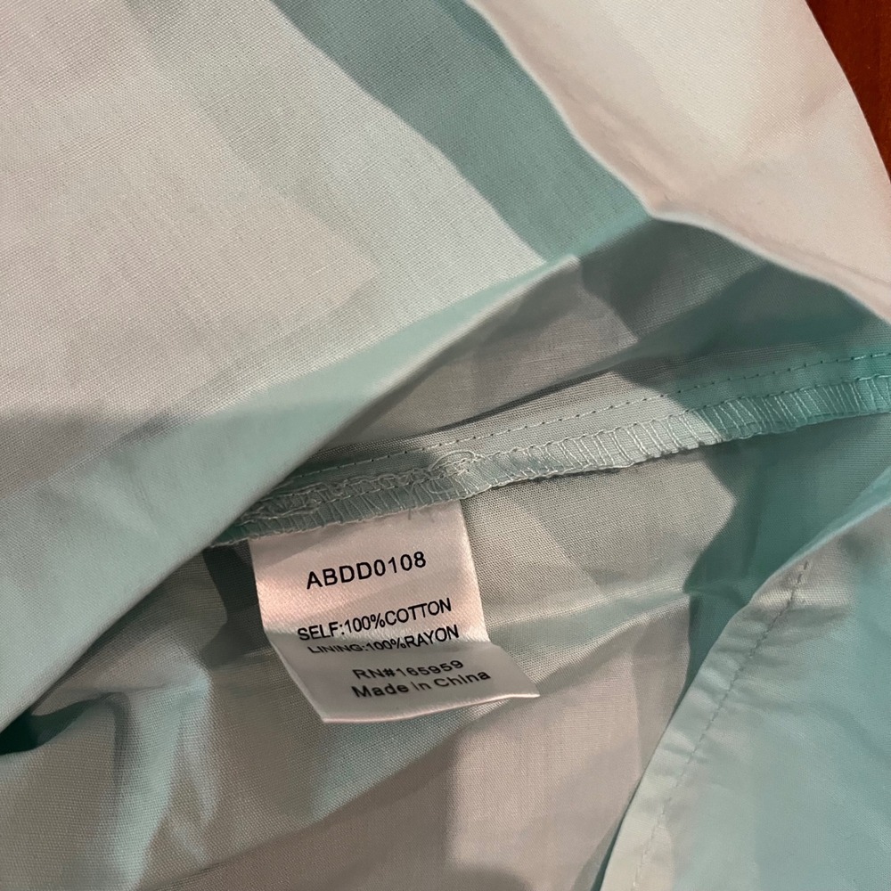 Cotton Mint Maxi Dress AIBLEE Boutique Pale Green Tier Smock‎ Tie New Medium - Picture 7 of 10